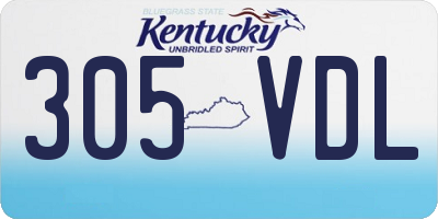 KY license plate 305VDL