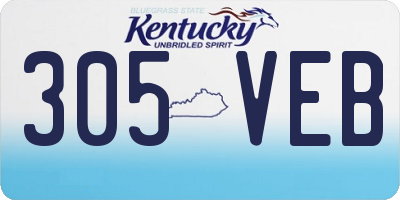 KY license plate 305VEB