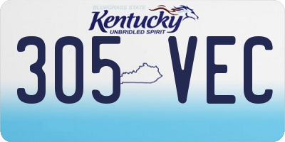 KY license plate 305VEC