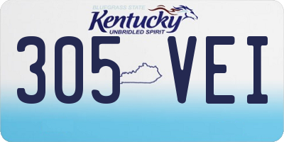 KY license plate 305VEI