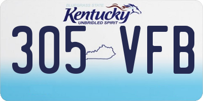 KY license plate 305VFB