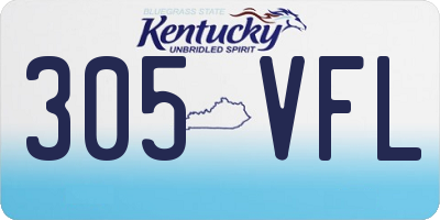 KY license plate 305VFL