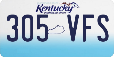 KY license plate 305VFS