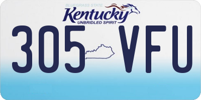 KY license plate 305VFU