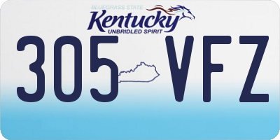 KY license plate 305VFZ