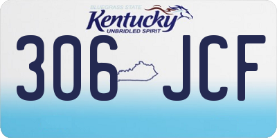 KY license plate 306JCF