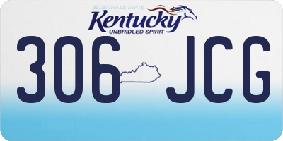 KY license plate 306JCG