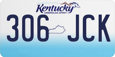 KY license plate 306JCK