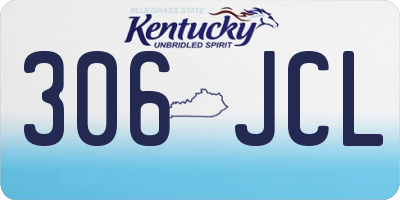 KY license plate 306JCL