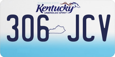 KY license plate 306JCV