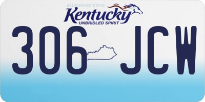KY license plate 306JCW