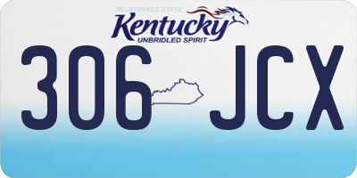 KY license plate 306JCX