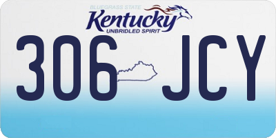 KY license plate 306JCY