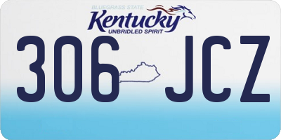 KY license plate 306JCZ