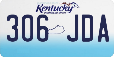 KY license plate 306JDA