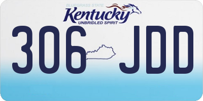 KY license plate 306JDD