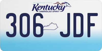 KY license plate 306JDF