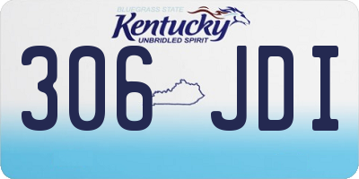 KY license plate 306JDI