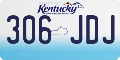 KY license plate 306JDJ