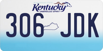 KY license plate 306JDK