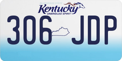 KY license plate 306JDP