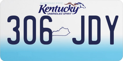 KY license plate 306JDY