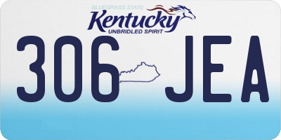 KY license plate 306JEA