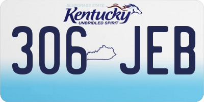 KY license plate 306JEB
