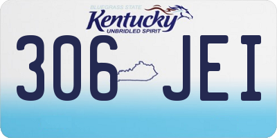 KY license plate 306JEI
