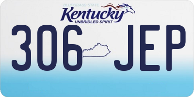 KY license plate 306JEP