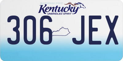 KY license plate 306JEX