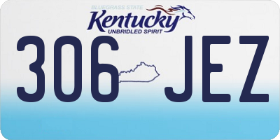 KY license plate 306JEZ