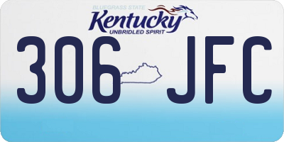 KY license plate 306JFC