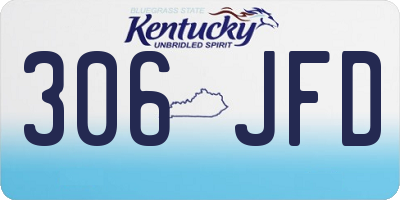 KY license plate 306JFD