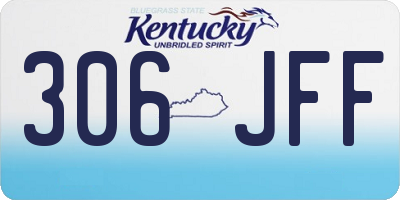 KY license plate 306JFF