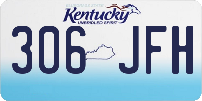 KY license plate 306JFH