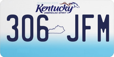 KY license plate 306JFM