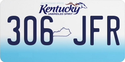KY license plate 306JFR