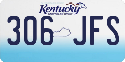 KY license plate 306JFS