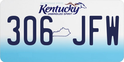 KY license plate 306JFW
