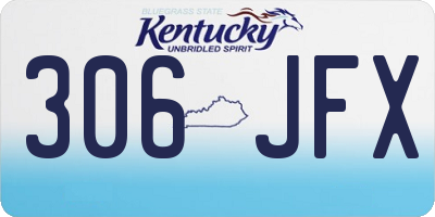 KY license plate 306JFX