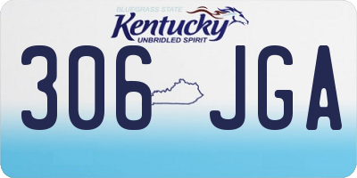 KY license plate 306JGA