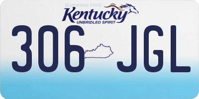 KY license plate 306JGL