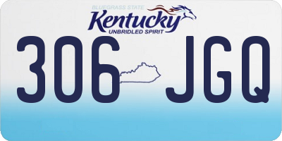 KY license plate 306JGQ