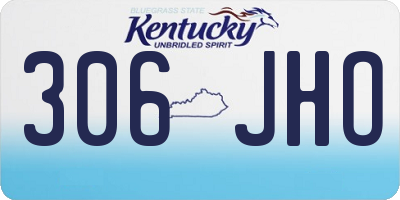KY license plate 306JHO