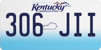 KY license plate 306JII