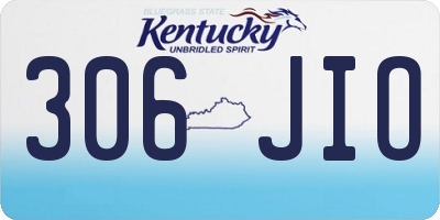 KY license plate 306JIO