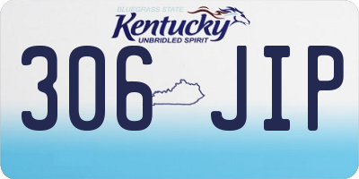 KY license plate 306JIP
