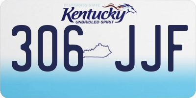 KY license plate 306JJF