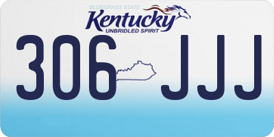 KY license plate 306JJJ